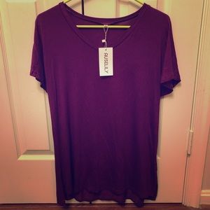 Purple short sleeve tunic